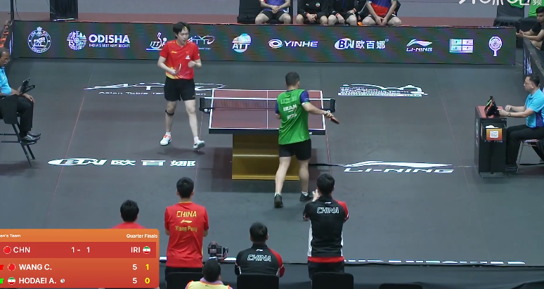 王楚钦打得, 阿米尔, 王楚钦以 王楚钦打得, 阿米尔, 王楚钦以